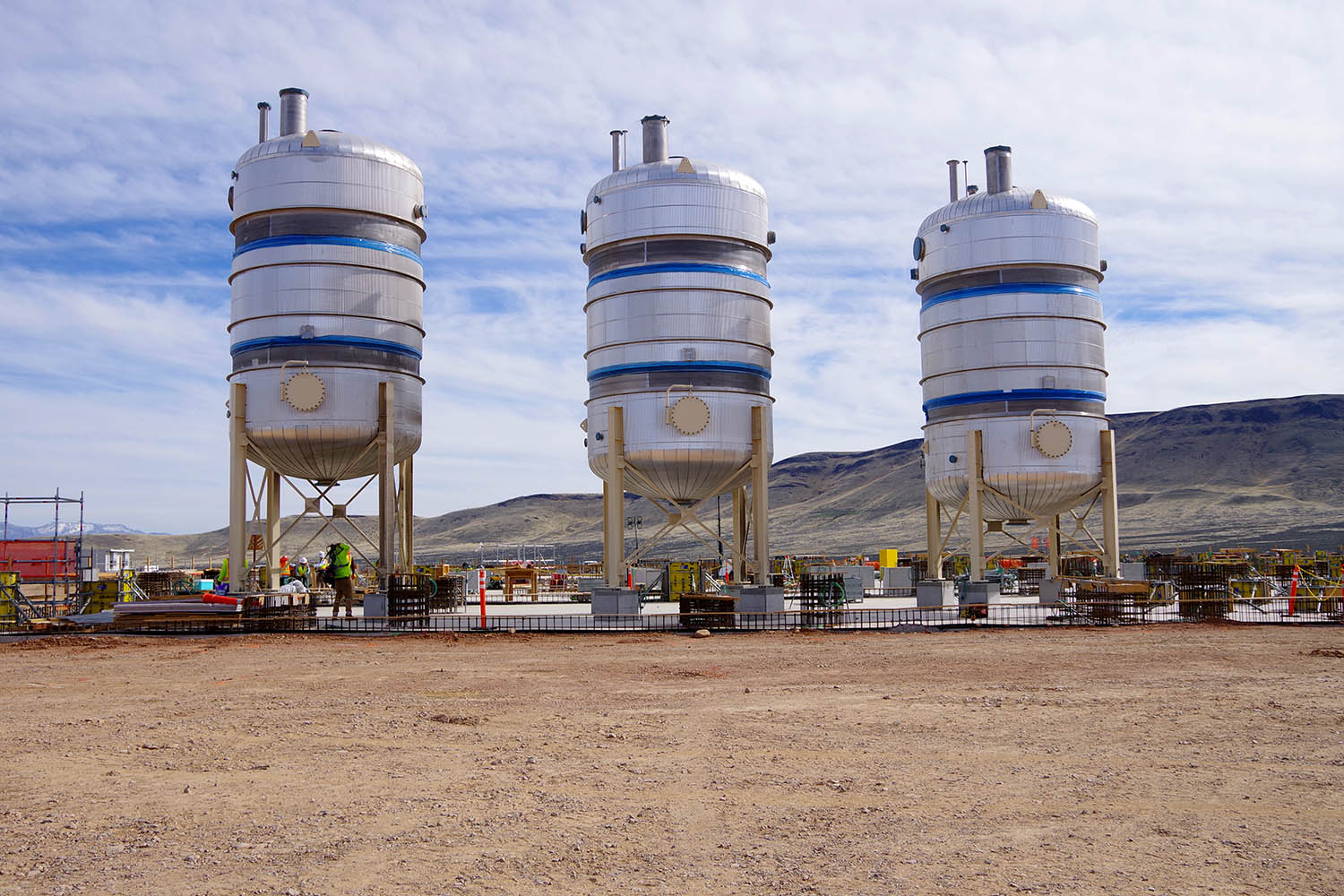 Bicarbonate reactors for the Lithium Carbonate Crystallization facility currently under construction at Thacker Pass.